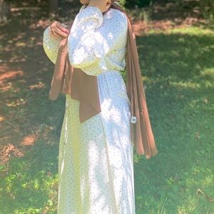 Polka dot maxi dress